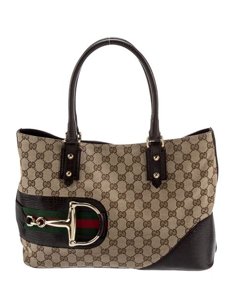 Gucci GG Canvas Medium Hasler Tote 